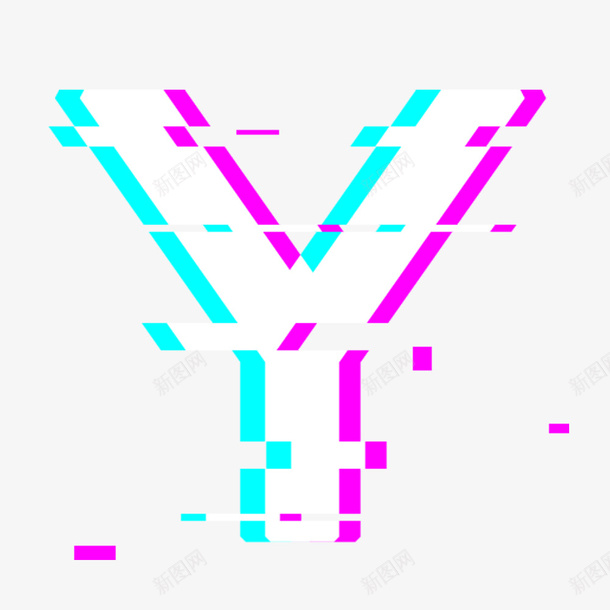 抖音风格英文字母Ypng免抠素材_新图网 https://ixintu.com logo 三色logo 创意英文字母Y 彩色叠加 抖音图标 抖音风格 紫色 英文字母Y 英文字母大写Y 蓝色 蓝色紫色叠印