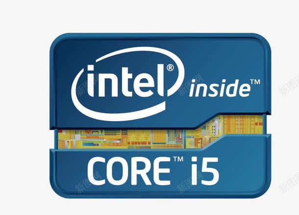 酷睿i5图标png_新图网 https://ixintu.com CPU Intel logo 处理器 矢量标志 酷睿i5