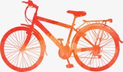 黄色自行车黄色手绘自行车单车青春高清图片