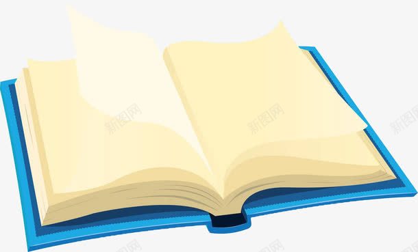 展开的蓝色书png免抠素材_新图网 https://ixintu.com 丰富知识 书 书模 卡通手绘 学习 学生上课 掌握 看书 知识 课本