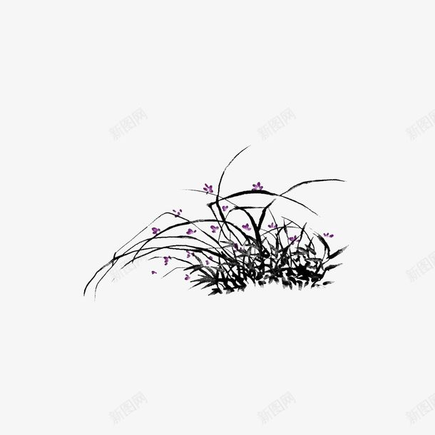 小草png免抠素材_新图网 https://ixintu.com 山水画 绘画 贴画