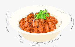 长沙长沙旅游卡通手绘美食小龙虾高清图片