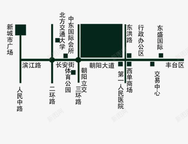 地图png免抠素材_新图网 https://ixintu.com 几何图形 工程图 平面图 方位