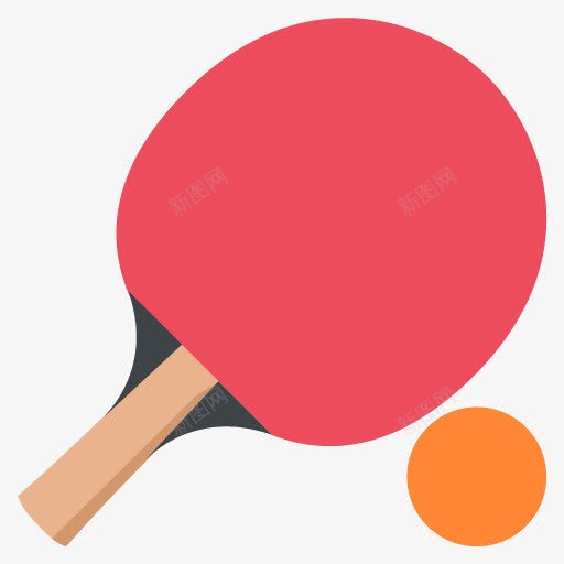 红色乒乓球拍卡通png免抠素材_新图网 https://ixintu.com png图片 乒乓球拍 免抠素材 卡通 打乒乓球