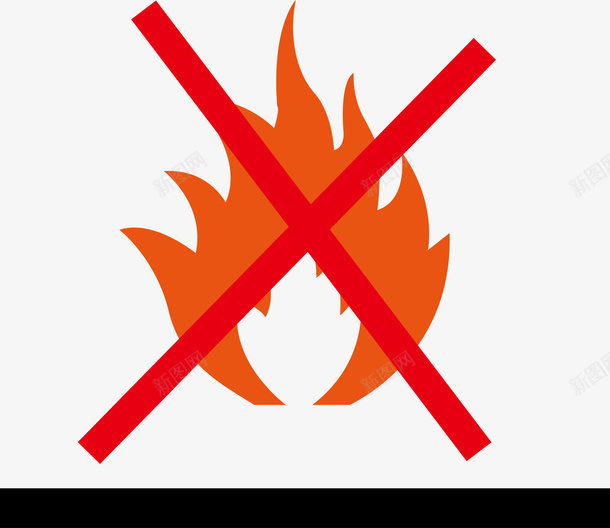 禁止明火标矢量图图标ai_新图网 https://ixintu.com 包装箱标致 卡通标示 外盒标识 外箱标识 禁止火种设计 矢量图