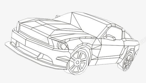 汽车线框png免抠素材_新图网 https://ixintu.com 汽车 线条 草稿 装饰 边框纹理 铅笔线框 阴影