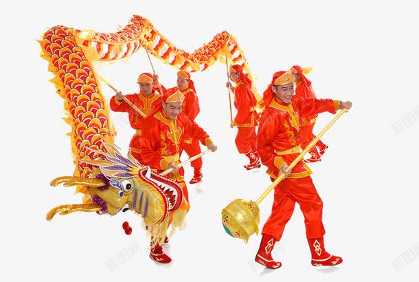 庆典舞龙游行png免抠素材_新图网 https://ixintu.com 中国 传统文化 喜庆 红色 舞龙