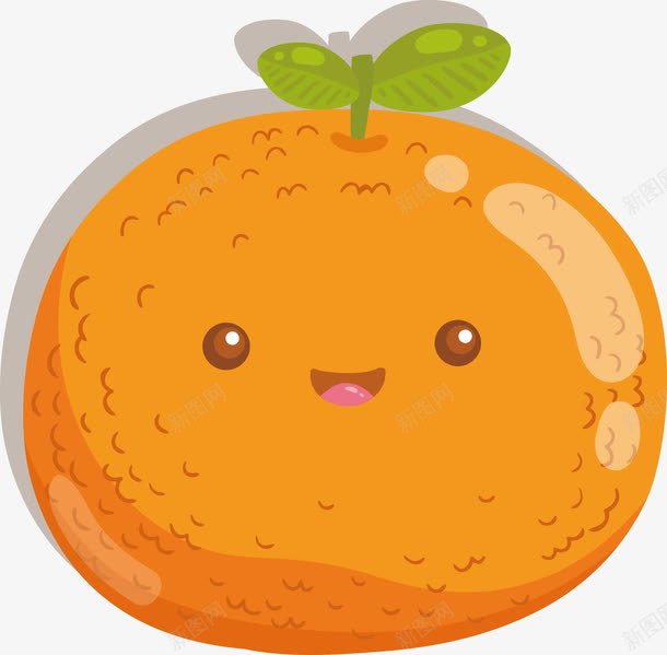卡通橘子矢量图ai免抠素材_新图网 https://ixintu.com 创意 插画 橘子小人 橙色 水果 矢量图 食物