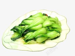 青菜炒油渣美食炝炒油菜高清图片