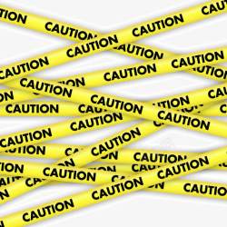 安全警告注意黄色胶带高清图片