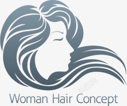 女性长发美发logo矢量图图标高清图片