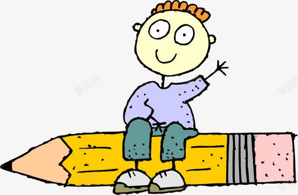 简笔画上学的儿童png免抠素材_新图网 https://ixintu.com 上学 儿童 卡通 学校 学生 手绘 涂鸦 简笔画
