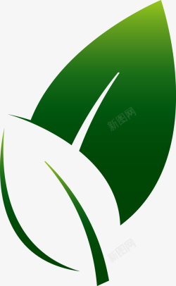 甲醛环保绿色叶子图标高清图片