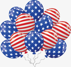 美国花纹星条旗花纹气球束高清图片