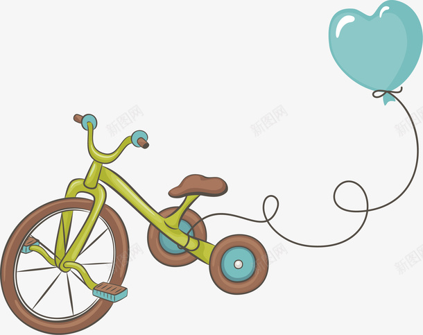 卡通自行车气球图案png免抠素材_新图网 https://ixintu.com 卡通 气球图案 自行车