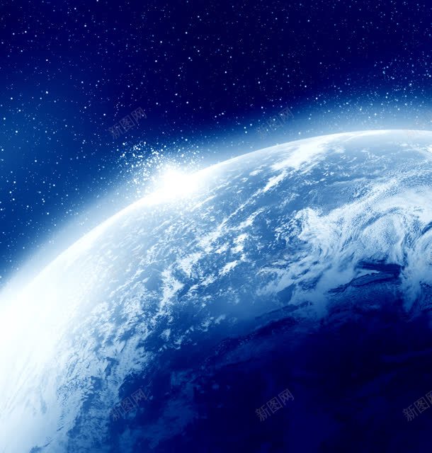 唯美蓝色地球光效jpg设计背景_新图网 https://ixintu.com 地球 蓝色