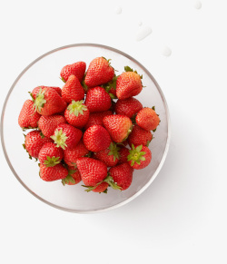 水果盆一盘洗干净的草莓高清图片