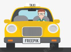 出租车司机开出租车的人高清图片