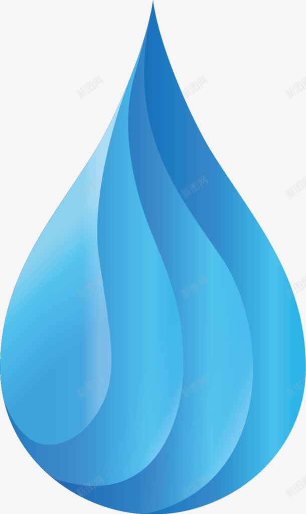 蓝色水滴标志png免抠素材_新图网 https://ixintu.com 彩色 抽象 水滴 水珠 水纹 蓝色