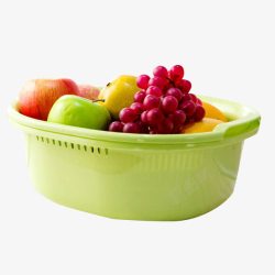 厨房洗菜装满水果的篮子高清图片