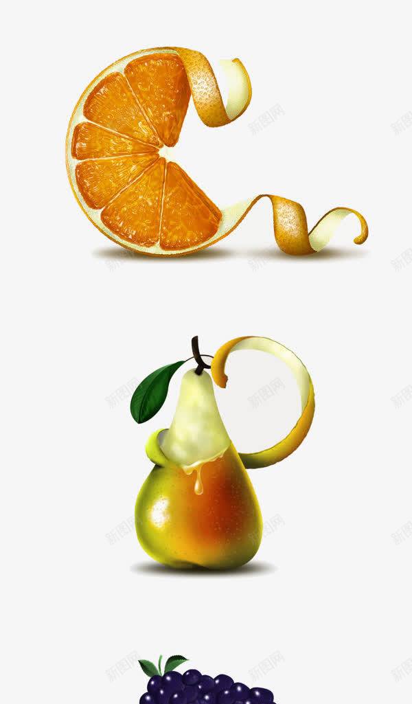 创意水果字母形象展示png免抠素材_新图网 https://ixintu.com 创意 字母 展示 形象 梨 橘子 水果 葡萄
