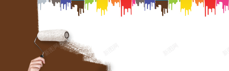 油漆简约背景bannerjpg设计背景_新图网 https://ixintu.com banner 全屏背景 刷墙 刷子 彩色油漆 手 油漆 简约 简约素材