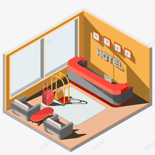 酒店png免抠素材_新图网 https://ixintu.com 3D PNG免抠图 PNG免抠图下载 hotel 住店 旅店 模型