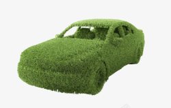 绿色矢量小汽车长满草的小汽车高清图片
