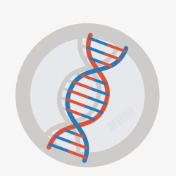 交织DNA分子结构图卡通生物学DNA分子结构图图标高清图片