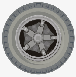 圆形车轮一个银白色的车轮子高清图片
