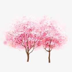 樱花树幸福树素材