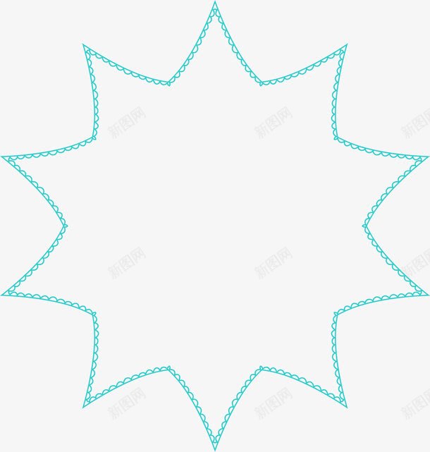 绿色星星图案png免抠素材_新图网 https://ixintu.com 几何星星 星型图案 简约图案 绿色星星 花边图案 边框纹理