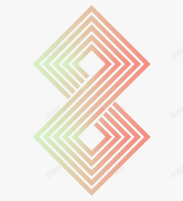 装饰正方形几何元素png免抠素材_新图网 https://ixintu.com 几何 正方形 渐变元素 装饰背景