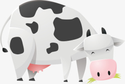 微笑的奶牛可爱奶牛矢量图高清图片