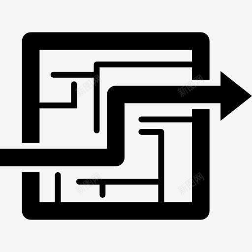 迷宫的箭头指向的出路图标png_新图网 https://ixintu.com 儿童迷宫 出路 启动图标 广场 箭 象征 迷宫 迷宫线路 迷宫路线