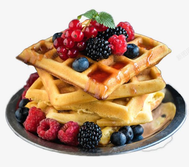 叠加的华夫饼png免抠素材_新图网 https://ixintu.com waffle 产品实物 甜品 美食 面点