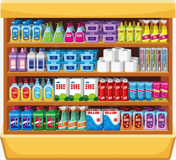 商品货架png免抠素材_新图网 https://ixintu.com 摆放 整洁 货架 超市