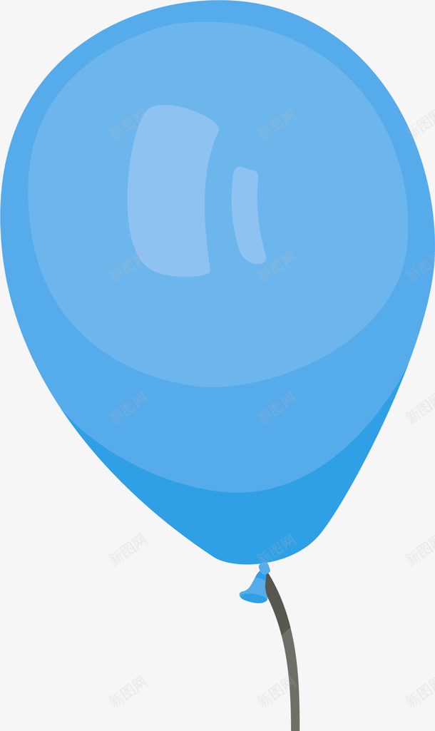 儿童节一个蓝色气球png免抠素材_新图网 https://ixintu.com 一个气球 一只气球 儿童节 升空 童趣 蓝色气球
