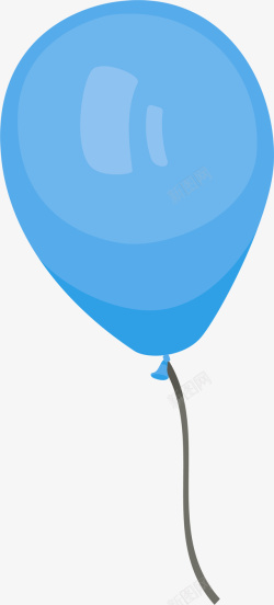 升空的气球儿童节一个蓝色气球高清图片