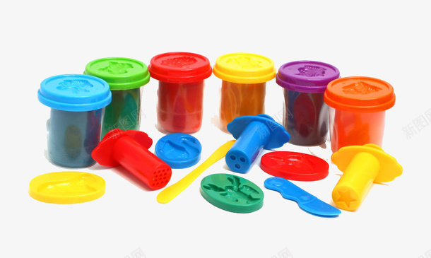 多彩的桶装橡皮泥png免抠素材_新图网 https://ixintu.com 儿童玩具 创意 卡通 商务 彩色 手绘 模具 橡皮泥
