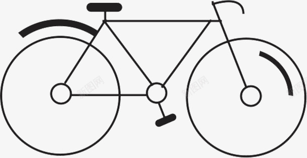 简笔自行车手绘图图标png_新图网 https://ixintu.com 单车 手绘图 简笔 线条 自行车 车把 车轮