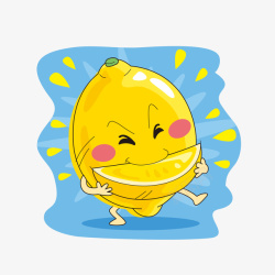 卡通橙子矢量图素材