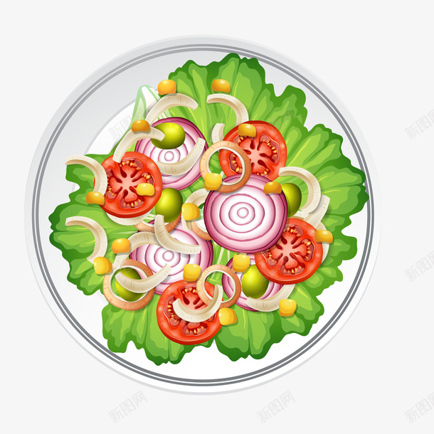 卡通沙拉食物矢量图ai免抠素材_新图网 https://ixintu.com 卡通 沙拉食物 素食 美食 营养 蔬菜水果 矢量图