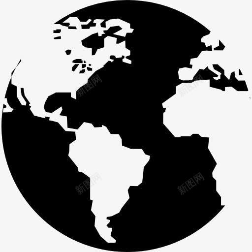 地球上的大洲图标png_新图网 https://ixintu.com 世界 地图和国旗 地球 地球图标 大洲 象征