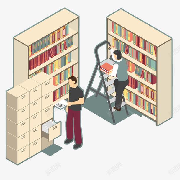 卡通图书馆整理书架的店员png免抠素材_新图网 https://ixintu.com 书架 书籍 图书整理 图书管理员 图书馆 图书馆卡通 工作 店员 排列 整理 整齐