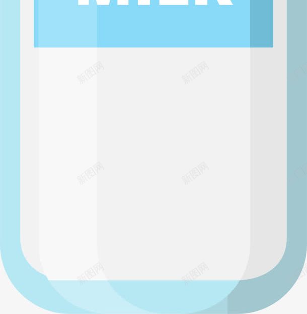 蓝色卡通营养牛奶png免抠素材_新图网 https://ixintu.com 6月1号 世界牛奶日 健康 营养 营养牛奶 蓝色奶瓶