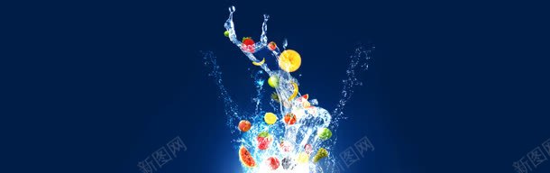 蔬果水果水滴bannerjpg设计背景_新图网 https://ixintu.com 促销 广告 新店张开 界面设计 网页素材 美食 食物