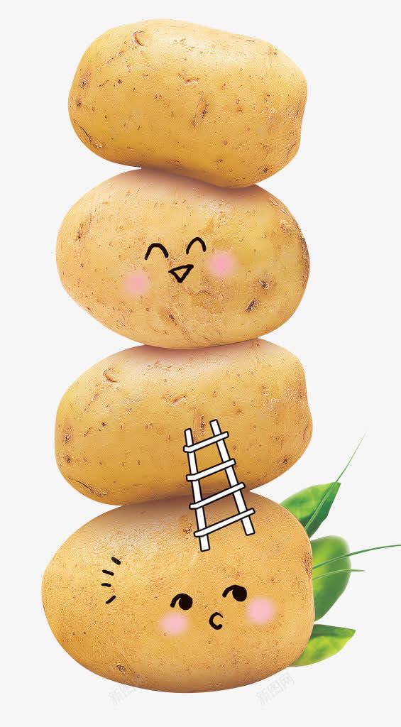 可爱土豆png免抠素材_新图网 https://ixintu.com 美食 蔬菜 食物 马铃薯 黄色马铃薯