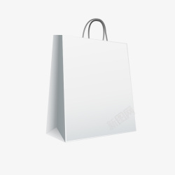 立体包装袋白色购物袋高清图片