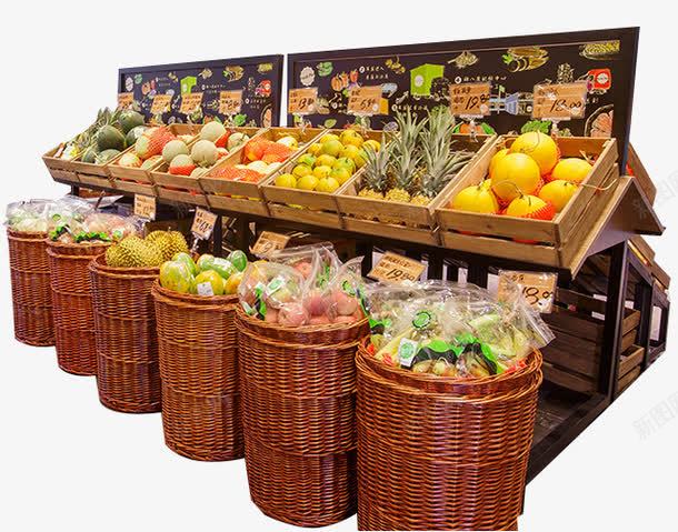 超市水架png免抠素材_新图网 https://ixintu.com 果蔬 水果架 货架